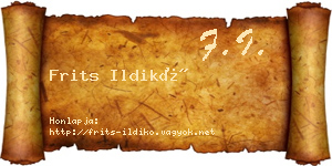 Frits Ildikó névjegykártya